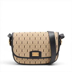 Saint Laurent Paris Satchel Monogram All Over Leather Shoulder Bag